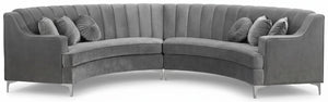 141.34" Oversized L-Shaped Curved Sectional Sofa