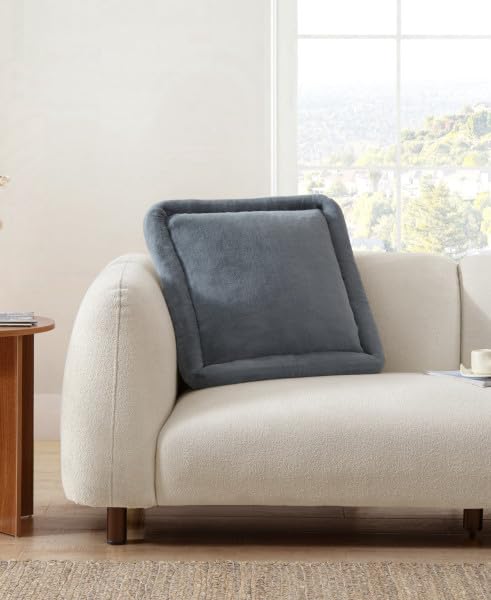 Velvet Throw Pillow 20x20 – Geyser Gray