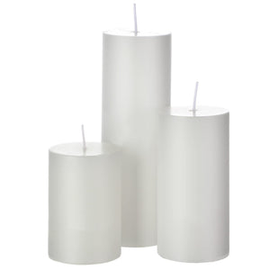 Glass Cylinder Vases and Pillar Candles Set
