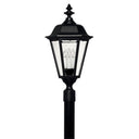 Outdoor Post Top Lantern – Black Aluminum, Clear Beveled Glass