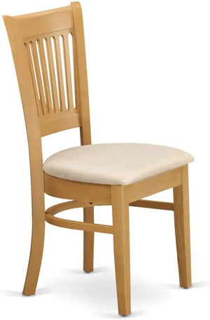 7-Piece Oval Dining Table Set with Butterfly Leaf & 6 Upholstered Chairs