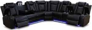 Power Reclining Sectional Sofa with LED & Wireless Charging