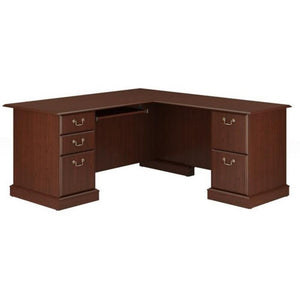 L-Shaped Executive Office Desk with Storage