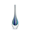 Hand Blown Glass Vase Tall Boho Art Glass Murano Style