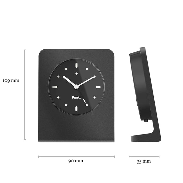 Analog Alarm Clock with Light & Snooze – Silent Bedside Clock