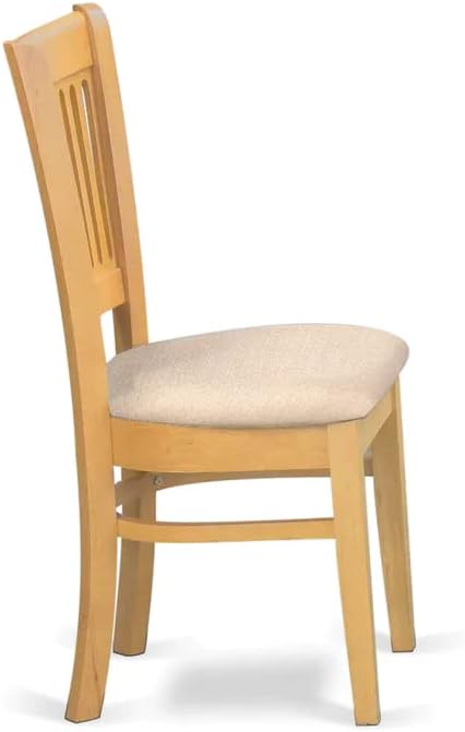 7-Piece Oval Dining Table Set with Butterfly Leaf & 6 Upholstered Chairs