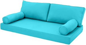 Twin Outdoor Daybed Cushion Cover Set with Bolster & Back Pillow Slipcovers