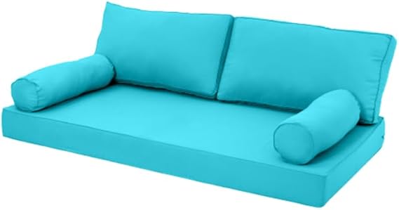 Twin Outdoor Daybed Cushion Cover Set with Bolster & Back Pillow Slipcovers