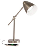 LED Desk Lamp with USB Charging Port & Adjustable Brightness