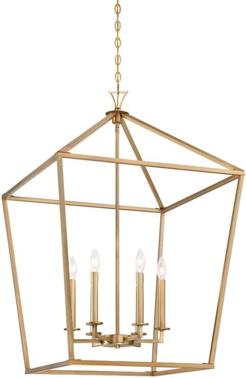 6-Light Open Frame Pendant Lantern – Adjustable Height, Dimmable