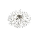 Four Light Flush Mount Chandelier – Polished Nickel with Crystal