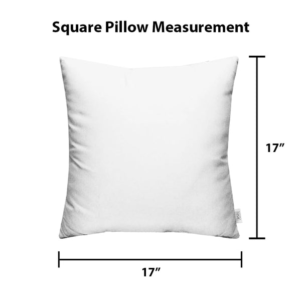 Outdoor Throw Pillows Set of 4 – 17"x17" Reversible Polyester