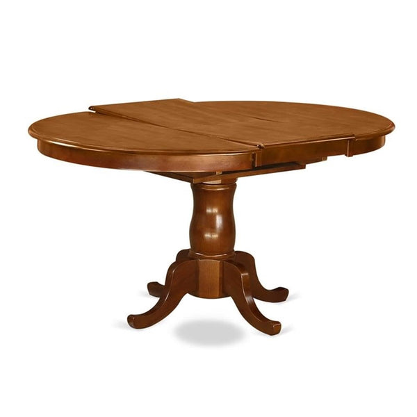 Round Extendable Dining Table with Butterfly Leaf & Pedestal Base