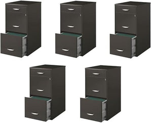 3-Drawer Vertical Metal Filing Cabinet with Lock – Letter Size