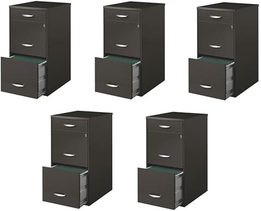 3-Drawer Vertical Metal Filing Cabinet with Lock – Letter Size