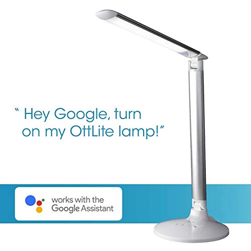 LED Desk Lamp with Voice Control & USB Charging