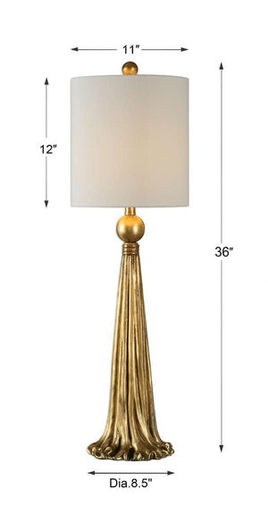 Antiqued Gold Resin Table Lamp