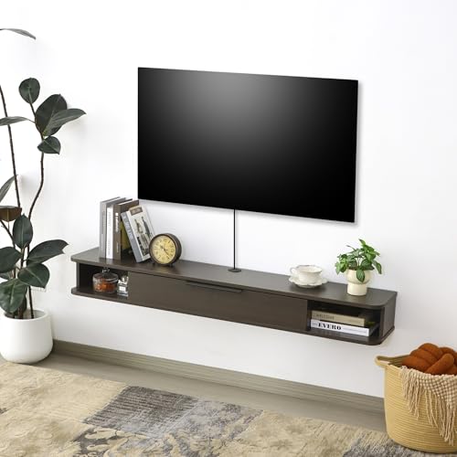 55" Floating Wall-Mounted TV Stand with Storage