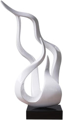 Abstract Flame Sculpture Figurine – Polyresin Table Decor Statue