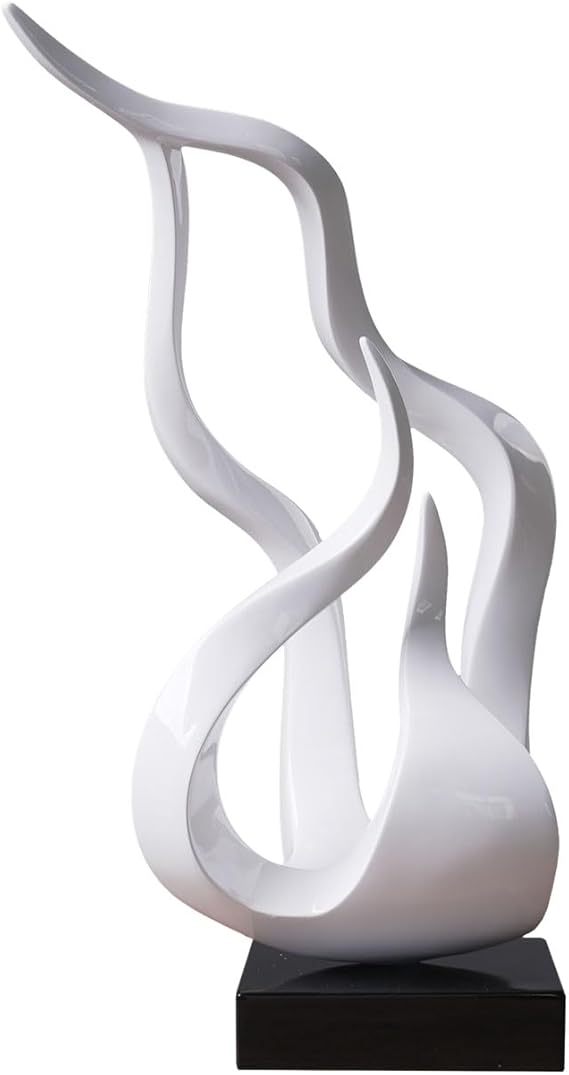 Abstract Holy Flame Figurine Statue — Resin Art Decor, 16.5 Inch