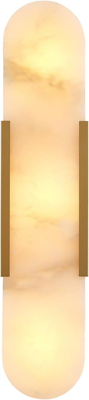 Marble Wall Sconce Light Fixture – 3-Light Candelabra Style