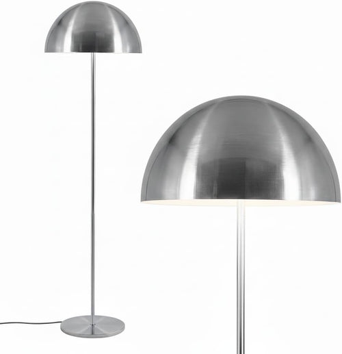 Mushroom Floor Lamp with Color Changing LED & Metal Dome Shade
