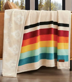 Reversible Plush Throw Blanket 50" x 70" Mount Foraker