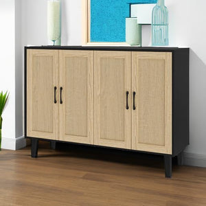 Rattan Door Buffet Sideboard Cabinet