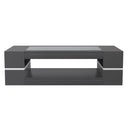 47" 2-Tier Glass Top Coffee Table