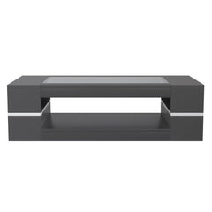 47" 2-Tier Glass Top Coffee Table