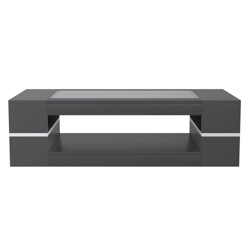 47" 2-Tier Glass Top Coffee Table