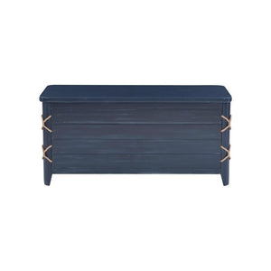 Wood Rope Storage Chest with Cedar Lining – Blue