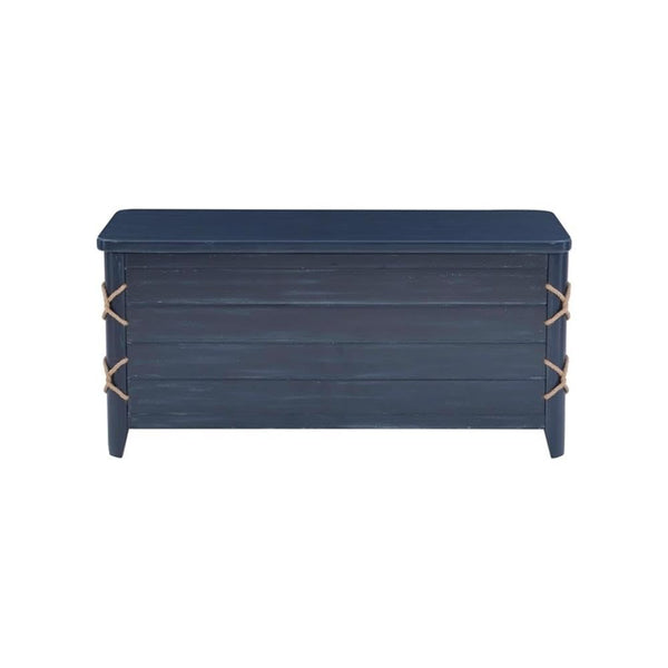 Wood Rope Storage Chest with Cedar Lining – Blue