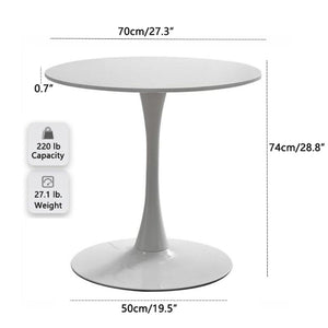 Round Tulip Dining Table – Mid-Century Modern, MDF Top, Metal Base