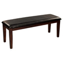 48-Inch Upholstered Dining Bench — Cherry Wood Frame