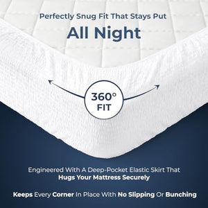 Waterproof Quilted Mattress Protector – Deep Pocket Fitted Cover