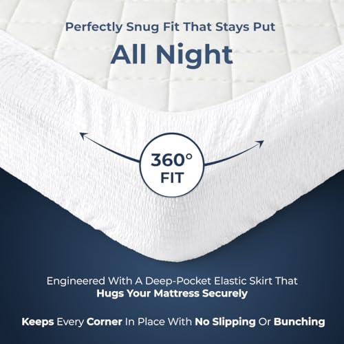 Waterproof Quilted Mattress Protector – Deep Pocket Fitted Cover