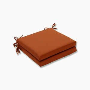Outdoor Seat Cushions Set of 2 — Square Corner 20x20 Orange