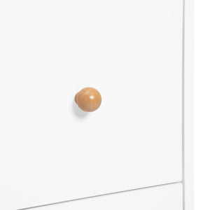 3-Drawer Dresser with Interlocking Drawers – White/Natural