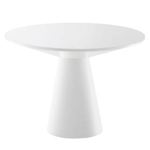 75" Oval High Gloss MDF Dining Table – White