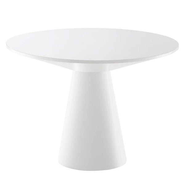 75" Oval High Gloss MDF Dining Table – White