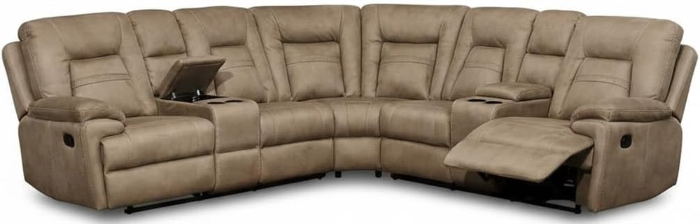 Large Microfiber Reclining Sectional Sofa