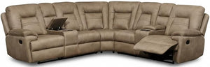 Large Microfiber Reclining Sectional Sofa