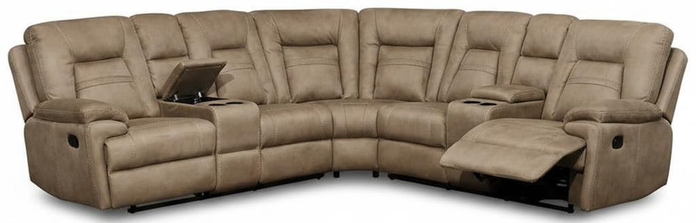 Large Microfiber Reclining Sectional Sofa
