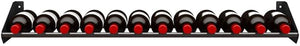Wall Mount Wine Rack – 12 Bottle Stainless Steel, Matte Black, 3FT