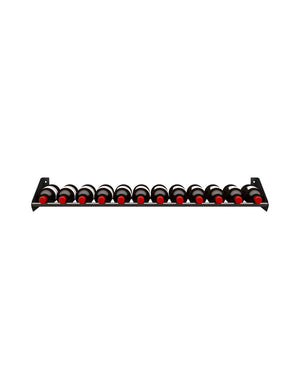 Wall Mount Wine Rack – 12 Bottle Stainless Steel, Matte Black, 3FT