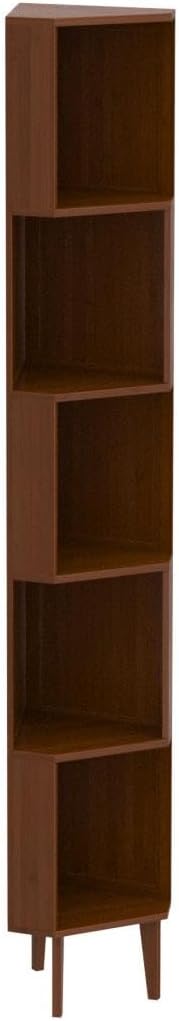 5-Tier Corner Bamboo Bookshelf