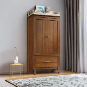 Bedroom Armoire with Garment Rod & Drawer – Washington Cherry
