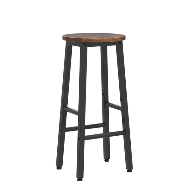 Industrial Bar Stools Set of 2 – Counter Height Kitchen Island Chairs