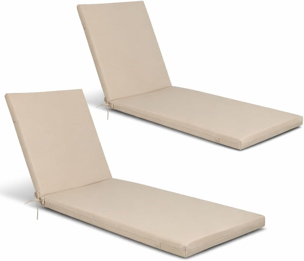 Outdoor Chaise Lounge Cushion Set of 2